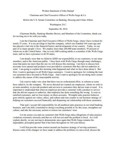 Written Statement Examples 的图像结果