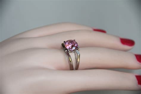 Stunning Pink Diamond Lab Created 18 kt GE Ring Size 8 | eBay