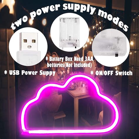Buy Neon Sign USB Battery Powered Led Neon Light Sign Bedroom Wall ...