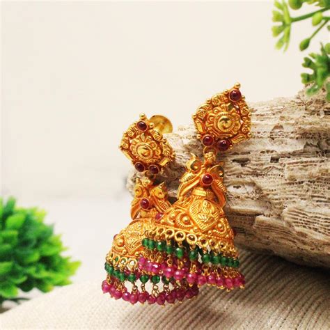 Buy Multicolor Stone Jumka in India | Chungath Jewellery Online- Rs ...