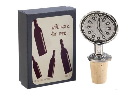 Buy Crosby & Taylor Will Work for Wine Pewter Wine Stopper Online at ...