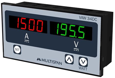 Multispan VAW-34DC Digital Ampere & Volt Meter 48 x 96 x 26 : Amazon.in ...