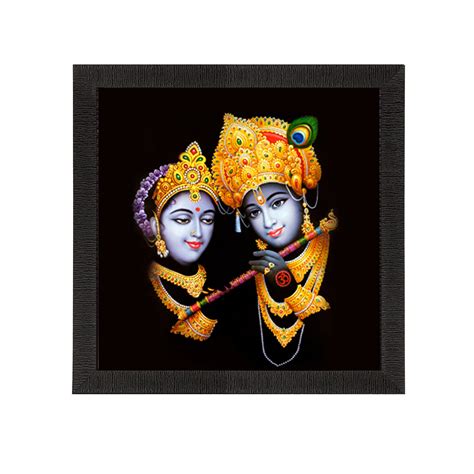 Radha Krishna Satin Matt Texture UV Art Painting - eCraftIndia Online