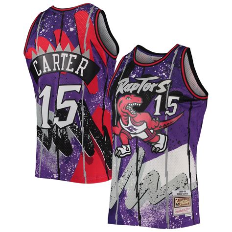 Men's Toronto Raptors Vince Carter Mitchell & Ness Purple Hardwood ...