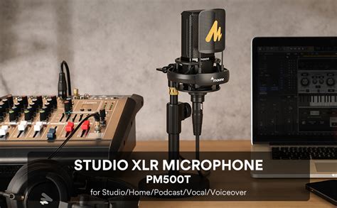 MAONO XLR Condenser Microphone with 34mm Large Diaphragm, Professional ...
