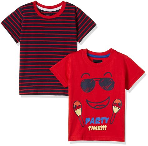 Buy Cherokee Boys' T-Shirt (Pack of 2) (263824757_Red_7 - 8 years) at ...