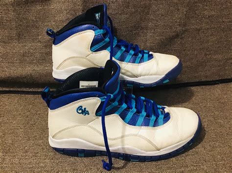 Nike Air Jordan 10 Retro Charlotte Weiß/Blau 310805-107 Size 11.5 - Etsy.de