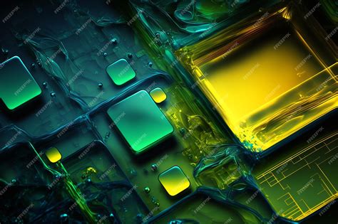 Image result for Blue Green Yellow Computer Chip