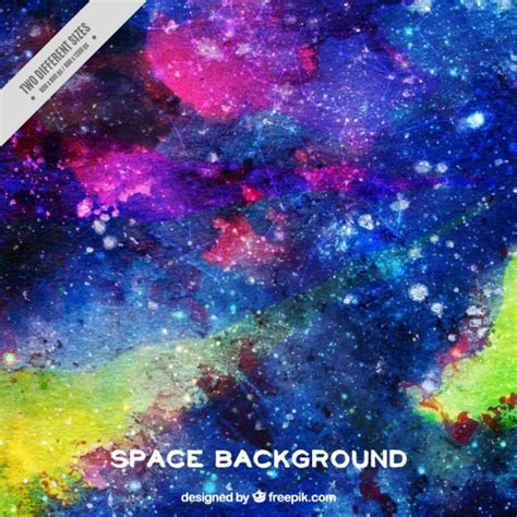 Hand painted spatial background | Free Vector
