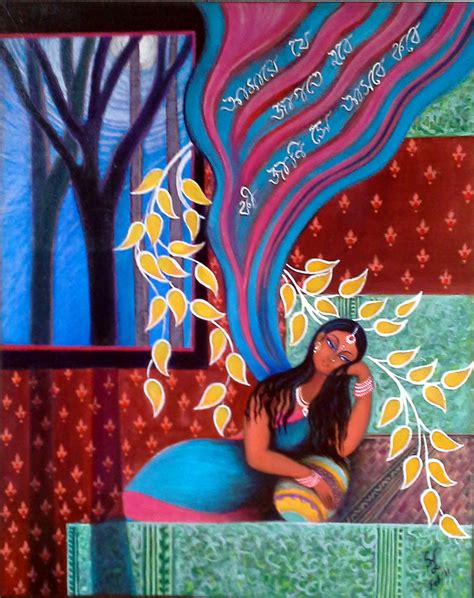 Buy Painting Waiting Artwork No 5351 by Indian Artist Sudakshina Ghosh