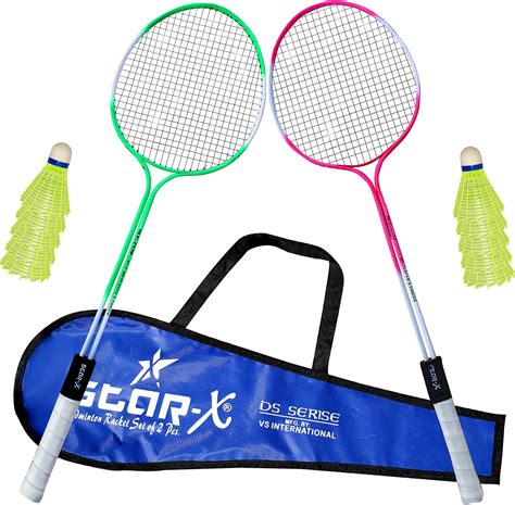 Star X Aluminum Shaft Unisex Badminton Racket with Double Wiring, Soft ...