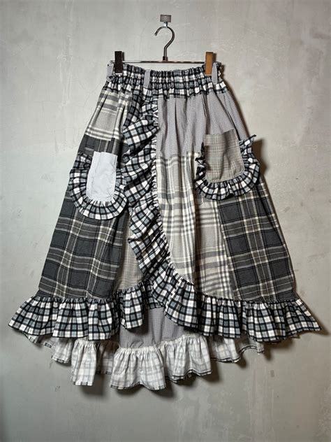 フリルチェック巻きスカート『グレーMIX』 | Quasimodo