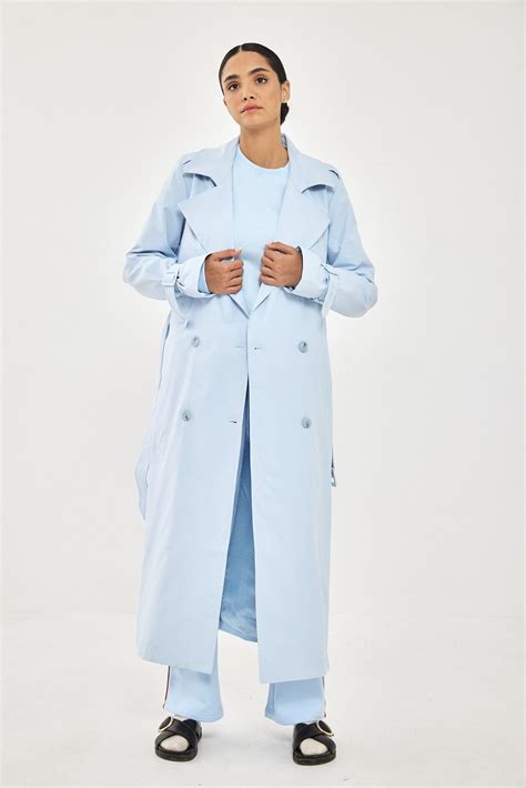 TRENCH COAT LIGHT BLUE