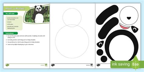 Panda Cut and Stick Activity