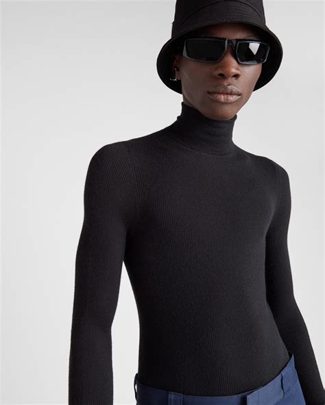 Black Cashmere Turtleneck | PRADA