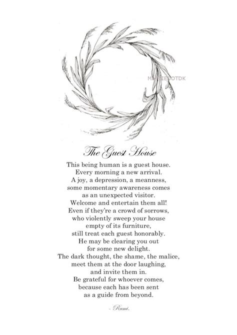 Printable The Guest House Rumi - Printable Word Searches