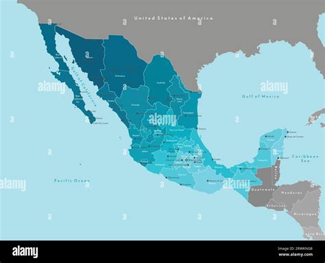 United States Map Including Mexico - Us Mexico Map united states mexico map