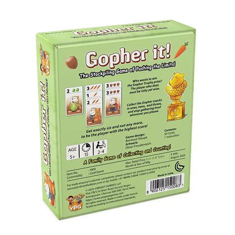 YES PAPA GAMES| GOPHER IT – Board Games Bazaar