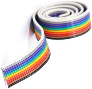 jivith -10 WIRE FLAT RIBBON CABLE 7/36 24 AWG 2 Meter Electronic ...