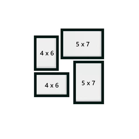 Memory Wall Collage Photo Frame - Set of 4 Photo Frames for 2 Photos of ...