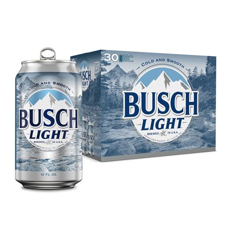 Busch Light American Light Lager Beer 30 Pack 12 fl oz Aluminum Cans 4. ...