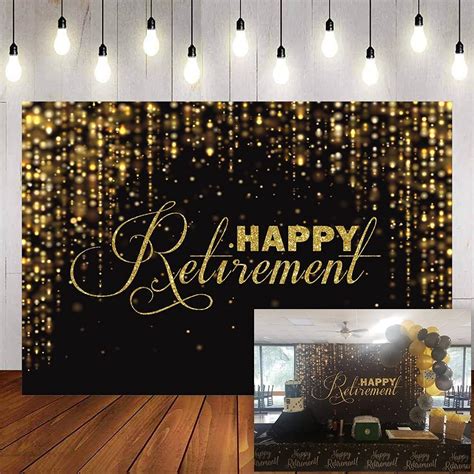 Avezano Happy Retirement Backdrop 7x5ft Black and India | Ubuy
