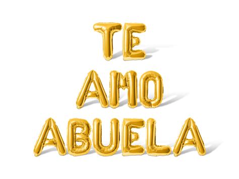 Letter Balloons - TE AMO ABUELA 16" Inch Alphabet Letters Foil Mylar ...