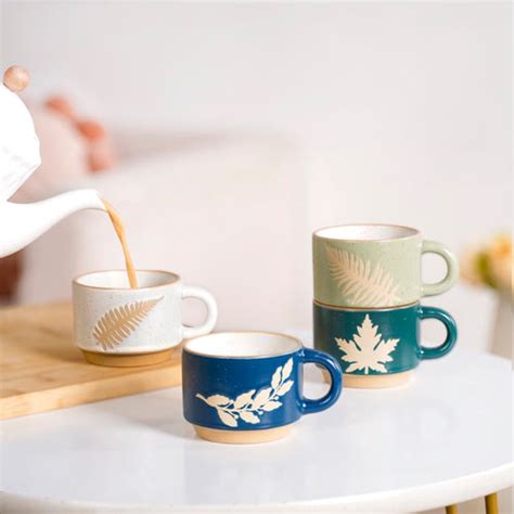 Sage Green Cup Set 100 ml Online - Premium Tea Cup | Nestasia