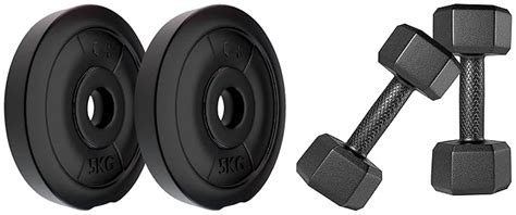 Buy Kore PVC DM-2kg-Combo 161 Dumbbells Set and Fitness Kit for Men and ...