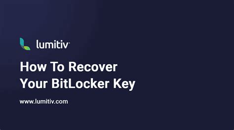Image result for How to Recover BitLocker Key