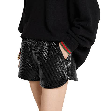 Cashmere wool sweater with Web trim in black | GUCCI® US
