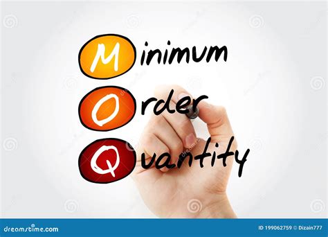 MOQ - Minimum Order Quantity - Acronym Text Concept With Marker On Yellow Business Card Royalty ...