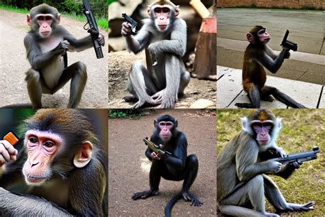 Monkey with a gun! | Stable Diffusion | OpenArt