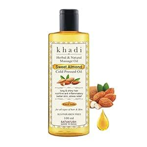 Satvayush Khadi Sweet Almond Oil For Skin and Hair Massage Herbal ...