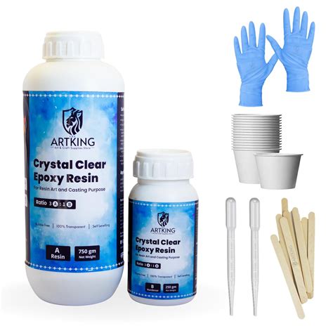 THE ARTKING 1Kg Art Resin 3:1 Ratio Crystal Clear Epoxy Resin | Resin ...