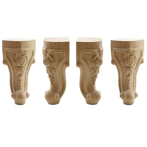 Weichuan Solid Unfinished Carved Wood Furniture Legs Replacement Sofa ...