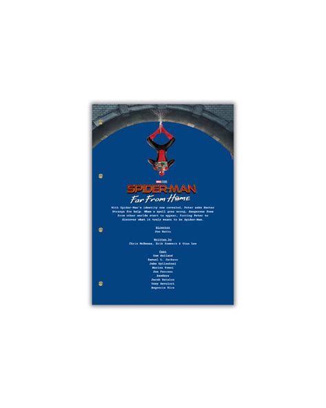 Spider Man Far From Home Script/screenplay - Etsy