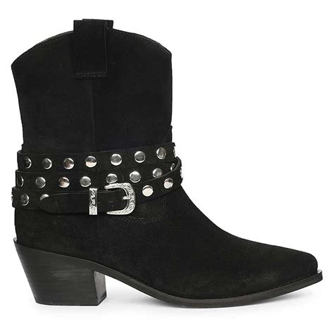 Saint Bristol Black Suede Leather Studded Ankle Boots – SaintG India