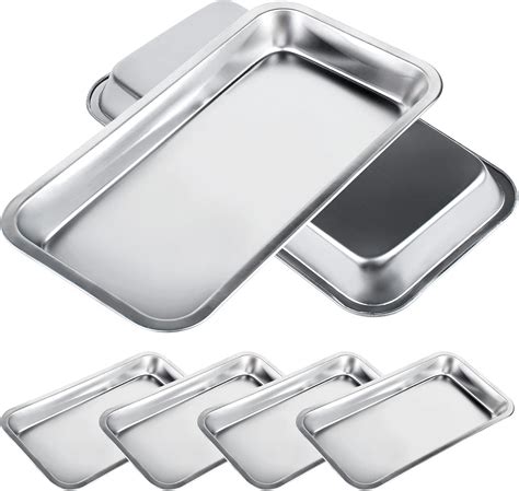 Stainless Steel Tray Lap Tray: 6 Pack Small Instrument Tray, Stainless ...