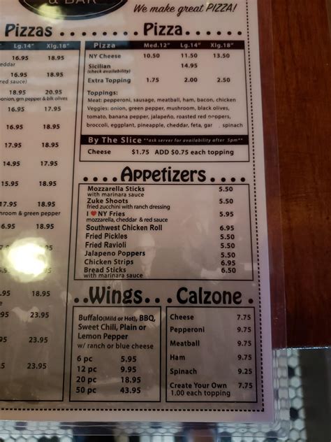 Menu at I Love NY Pizza & Bar Dawsonville, Dawsonville