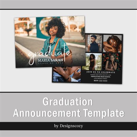 Graduation Announcement Template CMYK – MasterBundles