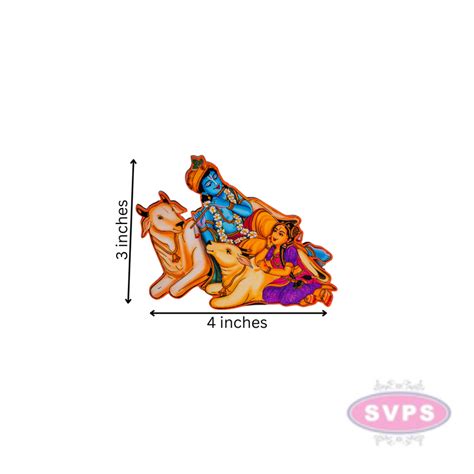 Krishna And Radha With Cow & Calf Fridge Magnet – Sri Vignesh Store