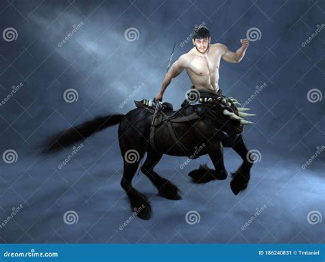 Male Centaur Half Horse Half Man On Green Screen Royalty-Free ...