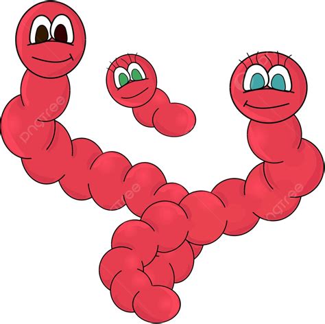 Earthworm Family Worm Parents Generation Vector, Worm, Parents, Generation PNG and Vector with ...