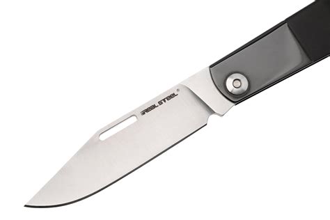 Real Steel Barlow RB-3 8342B, Satin 12C27, Black Stainless Steel pocket ...