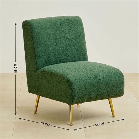 Buy Helios Merry Fleece Accent Chair - Green from Helios by Home Centre ...