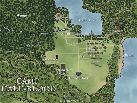 Percy Jackson Camp Half Blood Map