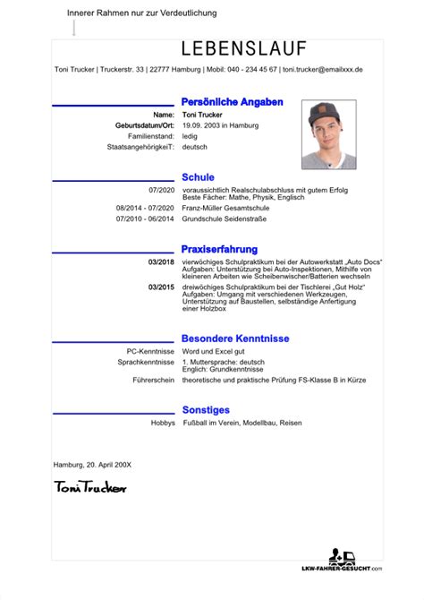 Berufskraftfahrer Ausbildung: Deine perfekte Bewerbungsvorlage