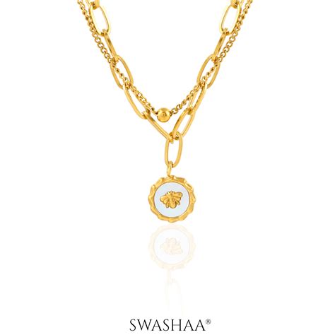 Ana 18K Gold Plated Layered Necklace – Swashaa