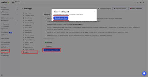 How to generate a support code on the web? - General - Swipe
